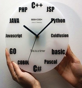 Program languages on clock